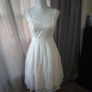 Loft white embroidery dress